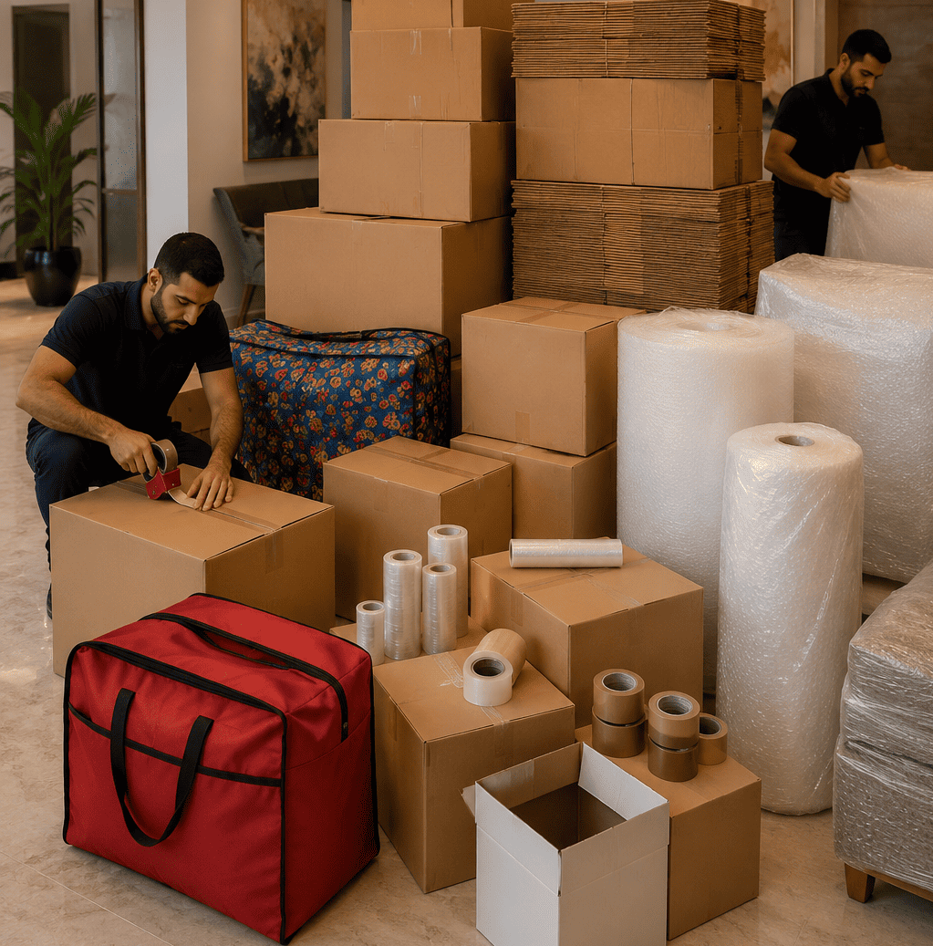 كراتين نقل عفش 5 طبقات قوية لتغليف الأجهزة والكتب والأدوات الثقيلة أثناء النقل والتخزين