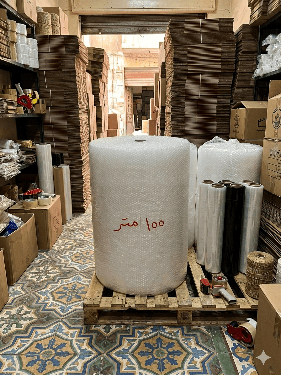 رول بابلز 5 كجم 100 متر من TR Pack | أقصى حماية للشحنات الثقيلة والتخزين طويل المدى والنقل الاحترافي