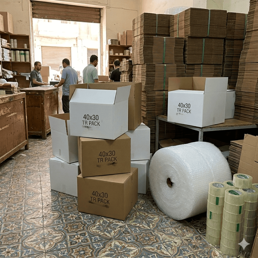 كرتونة 30×40×30 سم من TR Pack تستخدم لتخزين المقتنيات الصغيرة والملفات أو توزيع المنتجات